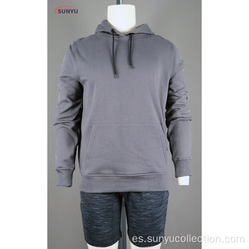 Sudadera de manga larga con cuello redondo para hombre con sudadera con capucha